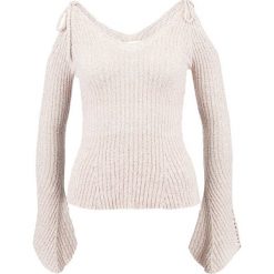 Swetry klasyczne damskie: Endless Rose COLD SHOULDER Sweter champagne combo