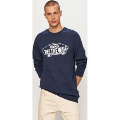 Vans - Bluza. Niebieskie bluzy męskie Vans, s, z nadrukiem, z bawełny, z okrągłym kołnierzem, bez rękawów, bez kaptura. Za 259,90 zł.