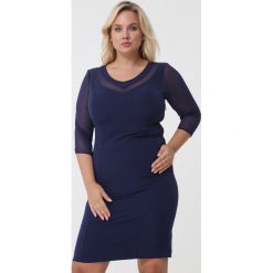 Ciemnoniebieska Sukienka Pretty Doll. Niebieskie sukienki damskie Born2be, na wiosnę, z tkaniny. Za 69,99 zł.