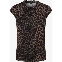 Comma - Bluzka damska, brązowy. Pomarańczowe bluzki damskie comma, bez wzorów, z satyny, eleganckie, z falbankami, bez rękawów. Za 149,95 zł.