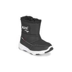 Śniegowce Dziecko Kangaroos SNOWBALL. Czarne kozaki dziewczęce KangaROOS, bez zapięcia. Za 179,00 zł.