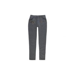 Spodnie damskie legginsy, z zamkami gładkie. Szare legginsy TXM. Za 19,99 zł.