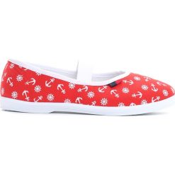 Czerwone Tenisówki Wave. Czerwone buty dziewczęce sportowe Born2be, z materiału, z okrągłym noskiem. Za 14,99 zł.