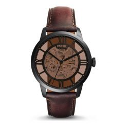 Zegarek męski Fossil Townsman Automatic Dark Brown ME3098. Brązowe zegarki męskie marki Fossil. Za 906,00 zł.