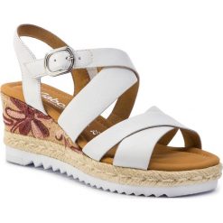 Espadryle GABOR - 22.832.50 Weiss. Białe espadryle damskie Gabor, bez wzorów, ze skóry, bez obcasa, na obcasie. W wyprzedaży za 349,00 zł.