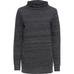 Bluzy damskie: Długa bluza z kieszeniami bonprix czarno-biały melanż