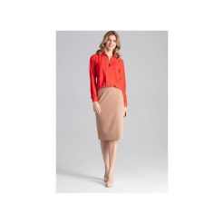 Koszula M621 Czerwony. Czerwone koszule damskie FIGL, xl, bez wzorów, bez kołnierzyka, bez rękawów. Za 129,00 zł.