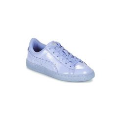 Buty Dziecko Puma BASKET PATENT ICED GLITTER PS. Fioletowe trampki dziewczęce Puma, bez wzorów, bez zapięcia. Za 207,20 zł.