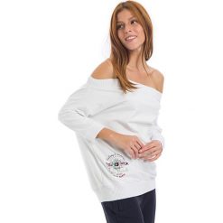 Bluza w kolorze białym. Białe bluzy damskie GALVANNI, l, z nadrukiem, z długim rękawem, długie, bez kaptura. W wyprzedaży za 419,95 zł.