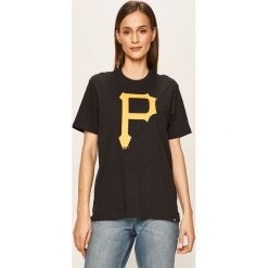 47brand - T-shirt. Czarne bluzki damskie 47brand, s, z nadrukiem, z bawełny, z okrągłym kołnierzem. Za 99,90 zł.