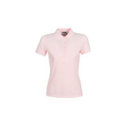 Koszulki polo z krótkim rękawem Benetton MONNIKHA. Różowe koszulki damskie Benetton, s, bez wzorów, z krótkim rękawem. Za 109,00 zł.