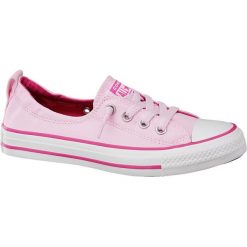 Tenisówki damskie Converse różowe. Różowe trampki i tenisówki damskie Converse, bez wzorów, z gumy, na sznurówki. Za 219,90 zł.