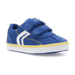 Geox Tenisówki Chłopięce Kilwi 20 Niebieskie. Niebieskie buty sportowe chłopięce marki Geox, z materiału. W wyprzedaży za 149,00 zł.