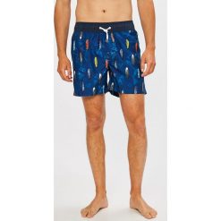Guess Jeans - Kąpielówki. Niebieskie kąpielówki męskie marki Guess Jeans, s, z aplikacjami, z poliesteru. W wyprzedaży za 179,90 zł.