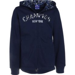 Champion HOODED FULL ZIP Bluza z kapturem dark blue. Niebieskie bluzy chłopięce marki Champion, z bawełny, z kapturem. Za 169,00 zł.