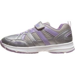 Sneakersy "Top Fly" w kolorze srebrno-fioletowym. Szare bluzki dziewczęce marki geox kids, z gumy, ze sznurowanym dekoltem. W wyprzedaży za 117,95 zł.
