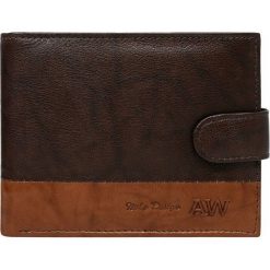 Portfel męski skórzany Always Wild N992L-GA brązowy. Pomarańczowe portfele męskie ALWAYS WILD, bez wzorów, ze skóry. Za 40,00 zł.