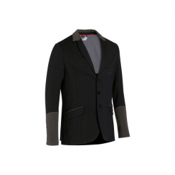 Marynarka jeździecka COMP100 męska. Czarne marynarki męskie slim fit FOUGANZA, z bawełny. Za 229,99 zł.