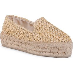 Espadryle MANEBI - Slippers D V 2.7 D0 Raffia. Brązowe espadryle damskie Manebi, bez wzorów, z tworzywa sztucznego, bez obcasa, na płaskiej podeszwie. W wyprzedaży za 329,00 zł.