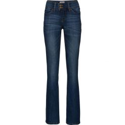 Dżinsy "authentic-stretch" BOOTCUT bonprix ciemnoniebieski. Niebieskie jeansy damskie bonprix, z jeansu. Za 99,99 zł.