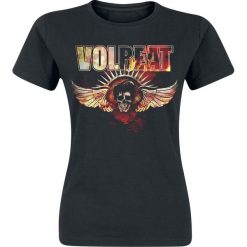 Volbeat Burning Skullwing Koszulka damska czarny. Czarne koszulki damskie marki Volbeat, l, z nadrukiem, z okrągłym kołnierzem, bez rękawów. Za 74,90 zł.