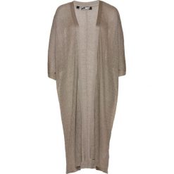 Kardigan bonprix brunatny. Pomarańczowe swetry damskie marki bonprix, bez wzorów, bez rękawów, bez kaptura. Za 99,99 zł.