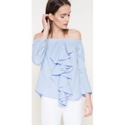 Missguided - Bluzka. Niebieskie bluzki damskie marki Missguided, na co dzień, m, bez wzorów, z bawełny, casualowe, bez kołnierzyka, bez rękawów. W wyprzedaży za 59,90 zł.