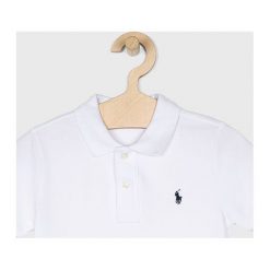 Polo Ralph Lauren - Polo dziecięce 110-128 cm. Białe t-shirty chłopięce Polo Ralph Lauren, bez wzorów, z bawełny, z krótkim rękawem. Za 159,90 zł.