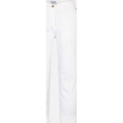 Mayoral - Spodnie dziecięce 128-167 cm. Białe spodnie dziewczęce Mayoral, bez wzorów, z elastanu, eleganckie. W wyprzedaży za 89,90 zł.