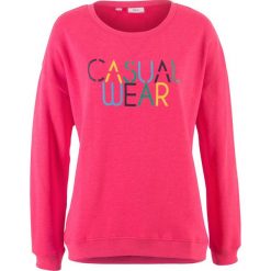 Bluza z nadrukiem bonprix różowy hibiskus z nadrukiem. Czerwone bluzy rozpinane damskie bonprix, z nadrukiem. Za 37,99 zł.