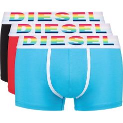 Diesel 3-pack Bokserki Czarny Niebieski Czerwony. Czerwone bokserki męskie Diesel, bez wzorów, z elastanu. Za 197,95 zł.