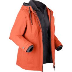 Kurtka funkcyjna 3/4, z bluzą z polaru bonprix cynamonowy czerwony - czarny. Czerwone bluzy damskie bonprix, s, bez wzorów, z polaru. Za 269,99 zł.