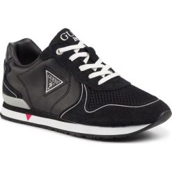 Sneakersy GUESS - Glorym Jr FJ5GLO ELE12 BLACK. Czarne trampki chłopięce Guess, z aplikacjami, z zamszu, na sznurówki. Za 349,00 zł.