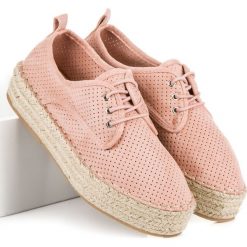 Espadryle damskie: Ażurowe espadryle na platformie HOLLY