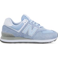 Wygodne Buty New Balance 574 WL574ESC. Niebieskie sneakersy damskie Molly.pl, z zamszu. Za 349,00 zł.