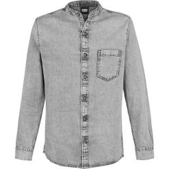 Koszule męskie na spinki: Urban Classics Stand Collar Denim Shirt Koszula szary
