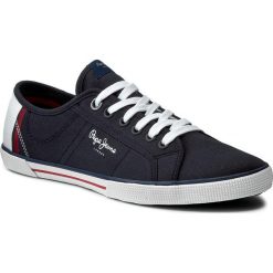 Tenisówki PEPE JEANS - Aberman Print PMS30354 Marine 585. Niebieskie półbuty męskie Pepe Jeans, bez wzorów, z jeansu, marine, bez zapięcia. W wyprzedaży za 139,00 zł.