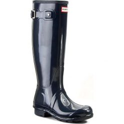 Kalosze HUNTER - Original Tall Gloss WFT1000RGL Navy. Niebieskie kalosze damskie Hunter, bez wzorów, z tworzywa sztucznego. W wyprzedaży za 379,00 zł.