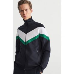 Rozpinana bluza - Granatowy. Niebieskie bluzy męskie marki Reserved, s, bez wzorów, bez kołnierzyka, bez rękawów, bez kaptura. Za 139,99 zł.