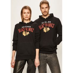 47brand - Bluza. Czarne bluzy damskie 47brand, s, z nadrukiem, z bawełny, bez rękawów, z kapturem. W wyprzedaży za 199,90 zł.