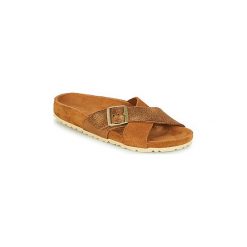 Klapki Birkenstock SIENA EXQ. Pomarańczowe klapki damskie Birkenstock, bez wzorów, bez obcasa. W wyprzedaży za 391,20 zł.