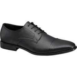 Półbuty męskie Memphis One czarne. Czarne buty wizytowe męskie Memphis One, z materiału, na sznurówki. Za 119,90 zł.