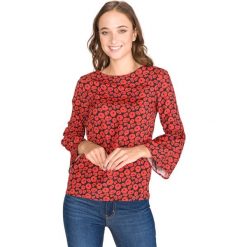Trussardi Jeans Bluzka Czerwony. Czerwone bluzki damskie w kwiaty, z wiskozy. Za 619,95 zł.
