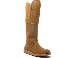 Kozaki EMU AUSTRALIA - Quin Hi W11286 Chestnut. Brązowe buty zimowe damskie EMU Australia, ze skóry, przed kolano, na wysokim obcasie. Za 859,00 zł.