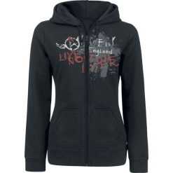 Bluzy rozpinane damskie: Alchemy England Alatri Kiss Solid Bluza z kapturem rozpinana damska czarny