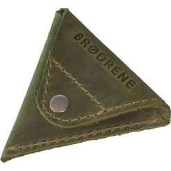 Skórzana bilonówka coin wallet BRODRENE CW01 oliwkowy - oliwkowy. Zielone portfele męskie Brødrene, bez wzorów, ze skóry. Za 39,99 zł.
