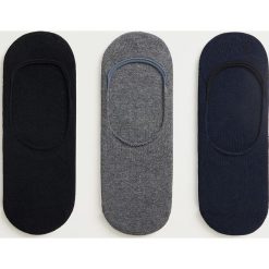 Mango Man - Stopki PINKTRI (3-pack). Szare skarpetki męskie Mango Man, bez wzorów, z elastanu. Za 49,90 zł.