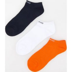 Kapcie męskie: 3 pack krótkich skarpetek – Pomarańczo