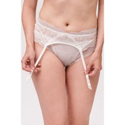 Pas do pończoch Laura. Różowe gorsety damskie LAUMA lingerie, w koronkowe wzory, z koronki. Za 82,99 zł.