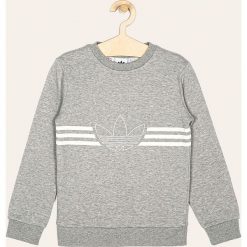 Adidas Originals - Bluza dziecięca 128-176 cm. Szare bluzy chłopięce adidas Originals, z nadrukiem, z elastanu, bez rękawów, bez kaptura. W wyprzedaży za 149,90 zł.